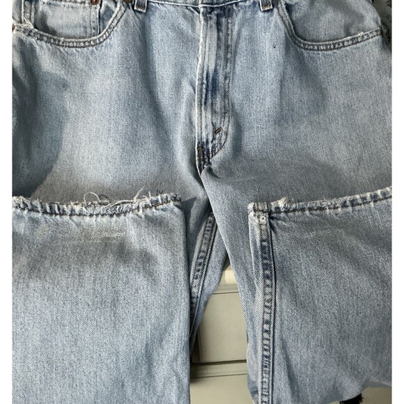 Levis 550 Jeans Mens 34x30 Blue Denim Stonewash Relaxed Fit Distressed R Tab Y2K - Picture 7 of 7